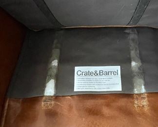 Crate & Barrel Leather Club Chair / Recliner. Photo 4 of 4.