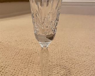 Set of 4 Lismore Waterford Champagne Flutes.