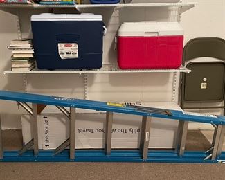 Ladder & Coolers.