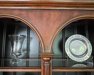 Pair of Toms-Price Bunching Bookcases With Double Arch Opening and Canister Lights with Tough Lighting Controls. Each Measures 47.5" W x 16" D x 89" H. Photo 2 of 2.