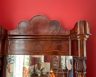 German Biedermeier Classical Pier Mirror With Stand. Mirror Measures 32" W x 68" H. Stand Measures 33" W x 17" D x 32.5" H. Photo 2 of 7.