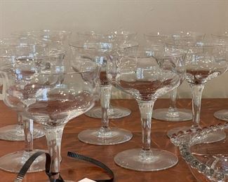Vintage Champagne Coupes.