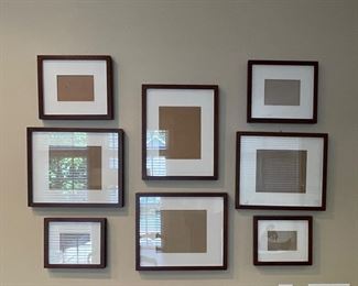 Gallery Wall of Black Framed Picture Frames.