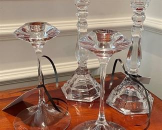 Tiffany & Kosta Boda Crystal Candleholders.