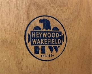 MARK ON HEYWOOD WAKEFIELD TABLES 