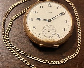 14k GOLD ELGIN POCKET WATCH