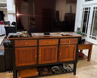 Ethan Allen Buffet - $425 Some wear to the top            65" 2014 Smart TV, Samsung, No Remote.  $350 