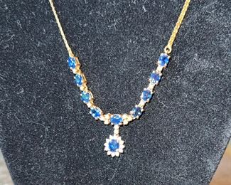 18kt Sapphire, Diamond $625
10.8 Grams total weight