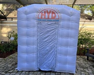 Actual Home Size Hot Yoga Dome- like new $595 with Heater.   Blows up- see next picture.  Original price $1195 plus heater, shipping… 