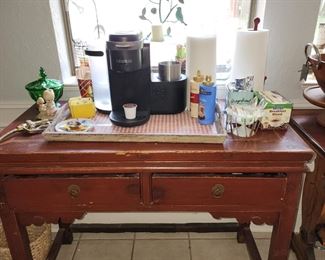 This was her coffee station - 2 Drawer Sideboard - Keurig Coffee Maker