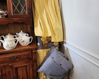 Primitive Ladder with Blankets and Pillows