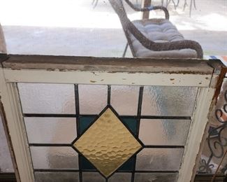 There is stain glass throughout the whole house - We have a pair of these