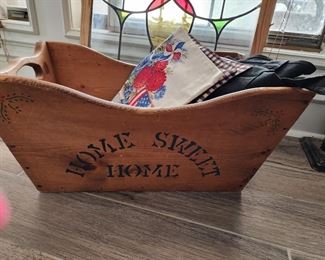 Home Sweet Home Wooden Basket