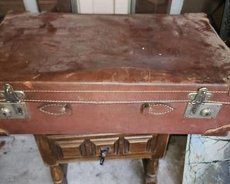 Leather Suitcase - 