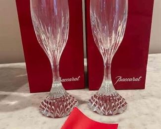 Pair of Baccarat Champagne Flutes
