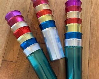 Vintage Sunburst Aluminum tumblers 