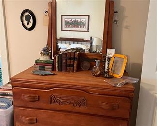 Solid wood antique dresser