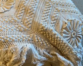 Antique Crocheted coverlet