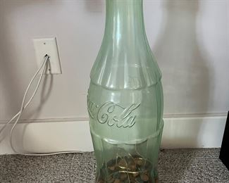 Large Coke coin jar