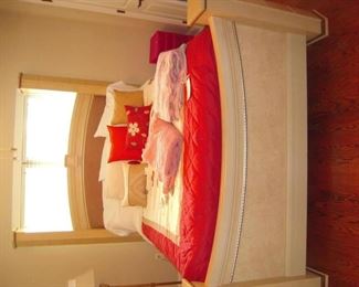 Pickled oak queen bedroom suite