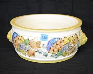 Lot 120 Hand Painted Italian Serving Bowl