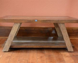Lot 193 Wooden Table on Casters