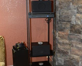 Lot 344 Tannoy Sound Rack with components 