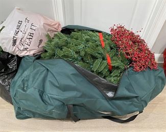 Beautiful pre-lit Christmas tree with realistic needles resembling Fraser Fir