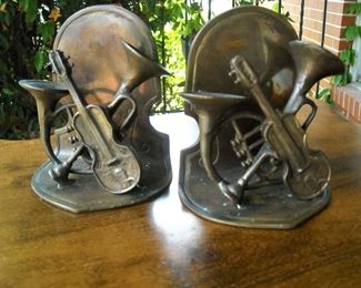Brass bookends