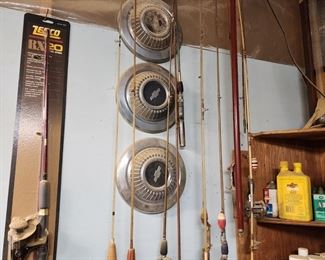 Fishing Rod & Reels and Chevrolet Hub Caps 