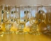Solid clear glass Beer mugs