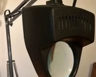 Magnifying loop front and attachment detail. 