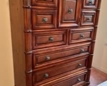 Dresser matches Haverty's bedroom set. 201/2"D x 58"H x 42"W