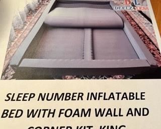 Make your guests comfortable! This is a King sized inflatable bed where they won't roll off in the middle of the night and it won't deflate. And even if it does just a little, the folks are nestled safely inside the foam walls and locking  corners. The surrounding foam and corners also provide exceptional mattress stability and minimize any movement, acting as a holding chamber, something not available in a standard inflatable mattress. The corner pieces alone retail for $50, which is insane. 