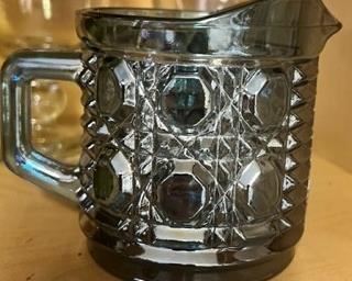 Carnival Glass small pitcher/creamer with jeweled accents