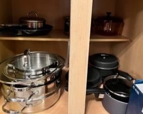 Pots and pans in really great condition, and NuWave induction oven set