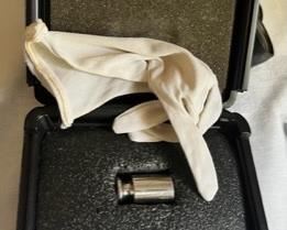 Denver Instruments stainless steel Calibration weight in case with glove (approx. 100kg weight balancer)