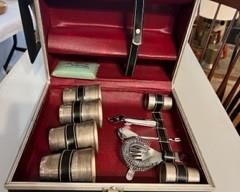 Vintage aluminum cocktail picnic set