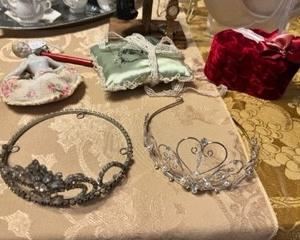 Tiaras (no tantrums, please), silk jewelry pillows