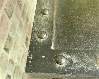 Outdoor metal side table