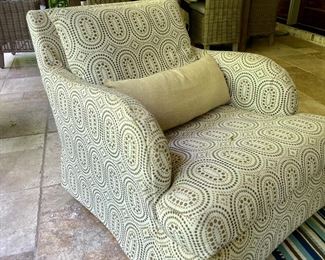 Outdoor chair, one of a pair (please note the table and chairs in the rear view are not included in this sale)