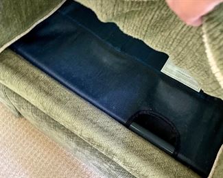 View of the hideaway bed in the L shape sofa