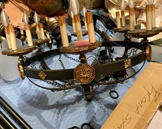 Several high quality chandeliers that were original to the estate being sold