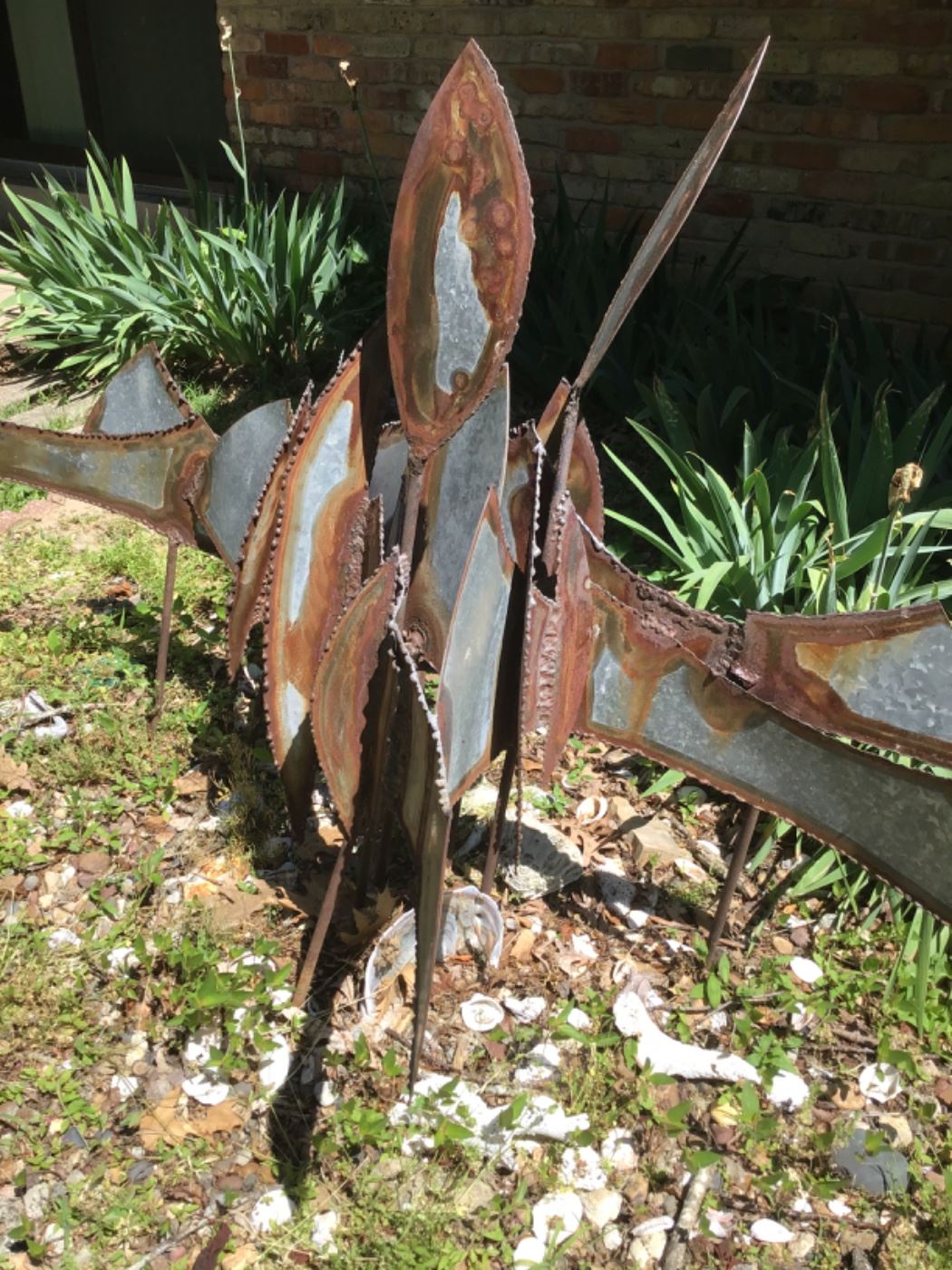 Out door metal sculpture 6 feet long 4 tall