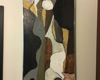 24” by 60” collage on canvas 1978