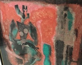 Artist Byron Galvez  Acryligraph edition of 350 dated 1990    40” by 40” 