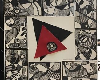 12 inches square acrylic on stretch canvas