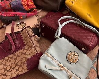 Lots of Coach bags