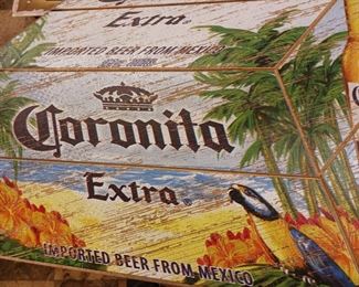 Corona Beach Coronita Wooden Sign, Rare Brewery Memorabilia