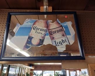 Corona Extra Light Beer Cerveceria Beach Mirror Sign